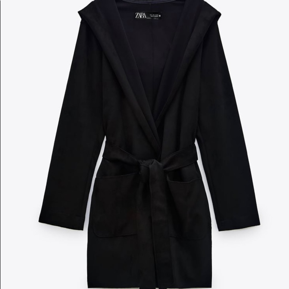 Zara Black Faux Suede Jacket